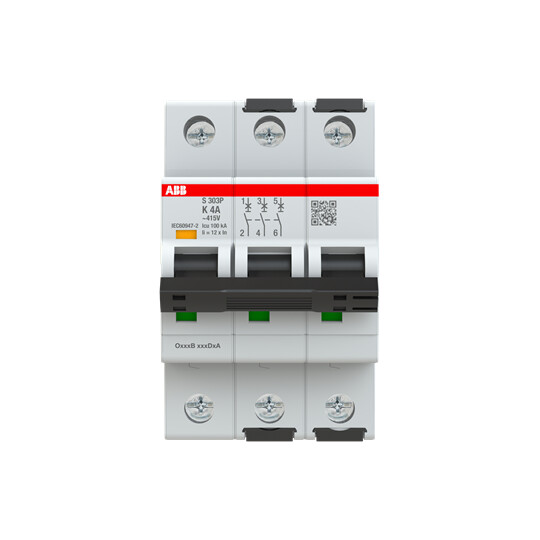 abb smart buildings Circuit breaker s300p 3-pole k-char. 4a