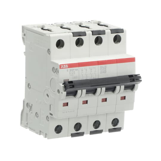 abb smart buildings Circuit breaker s300p 4-pole 3+n d-char. 25a