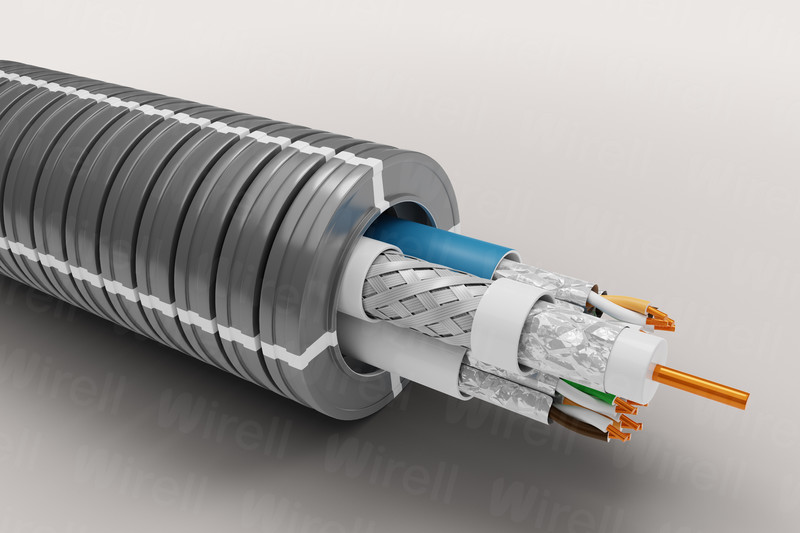 wirell Fördragen kabel-hf 25hf-2xcat6a u/utp+rg6 dca r50