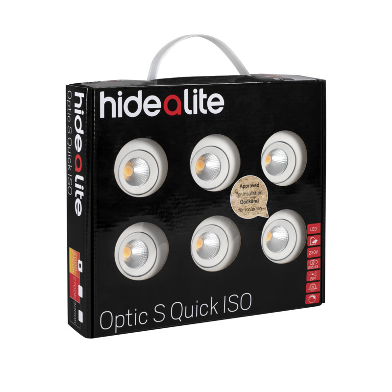 hide-a-lite Downlight optic s iso vit ip44 275lm 4,5w 2700k dim tilt