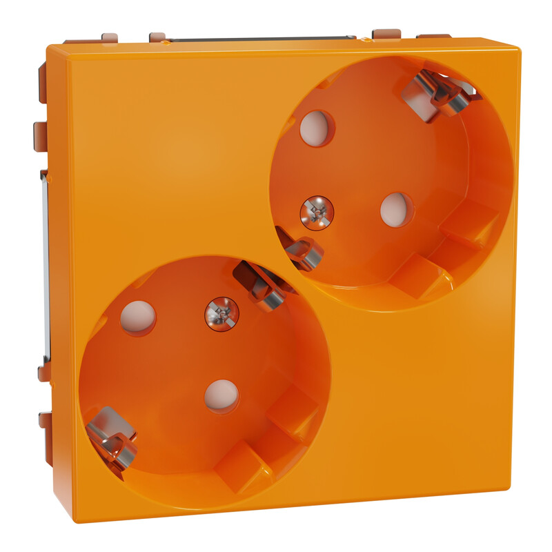 schneider electric Socket-outlet exxact 2s/16a/ip21 diag screw orange