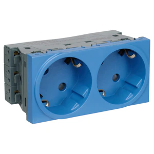 hager Trunking outlet gallery wxf472 2s/16a/250v 4m qc blue