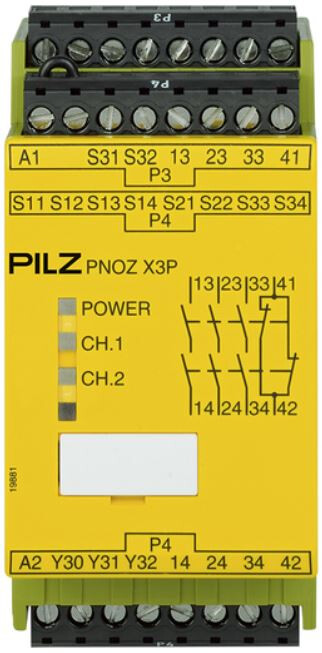 pilz Safety relay pnoz x3p 24vdc