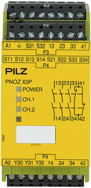 pilz Safety relay pnoz x3p 24-240vac/dc