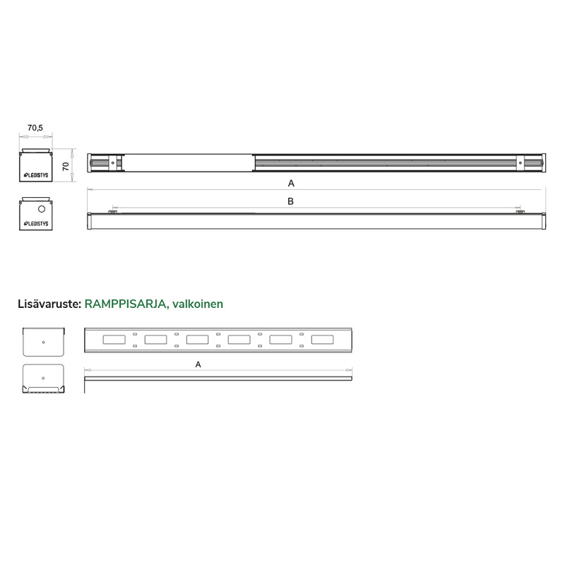 ledistys Ceiling luminaire lainled lnl1500 ip20 5600lm 43w pc