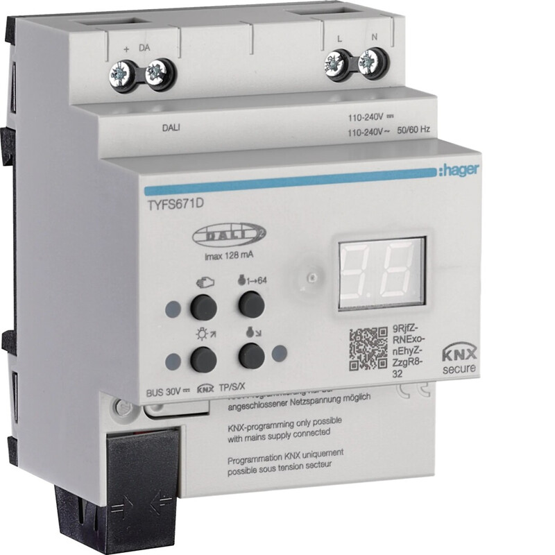 DALI-GATEWAY KNX ETS TYFS671D DALI2 1CH TW SECURE