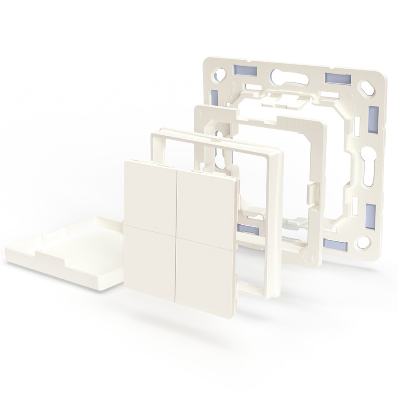 BLU WALL SWITCH 4 SHELLY WITHOUT ADAPTER FRAME
