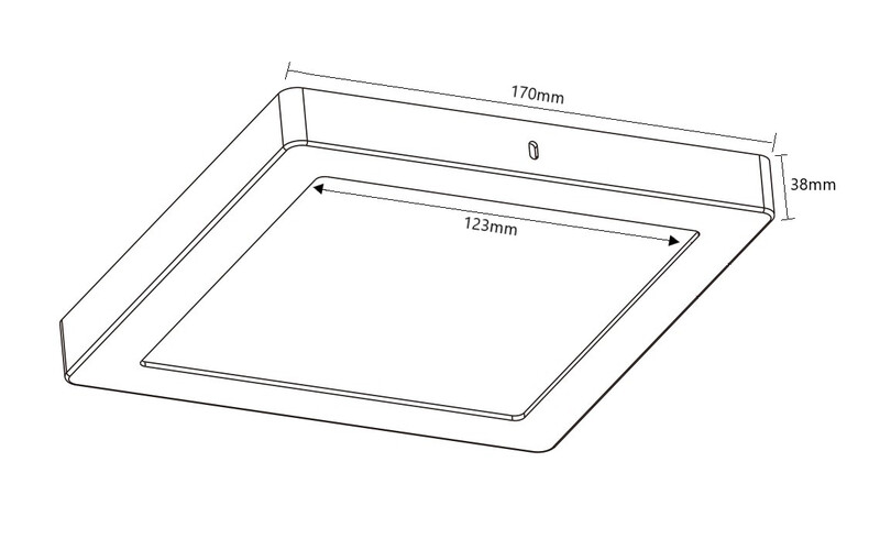 arten Påputsarmatur deka led panel 12w square