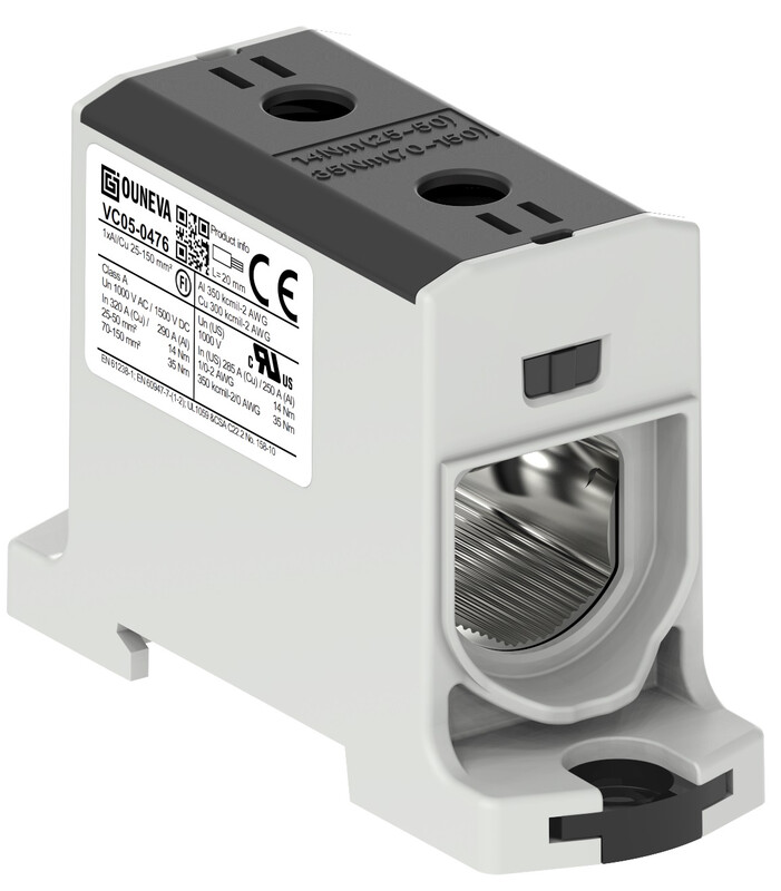 UNIVERSAL CONNECTOR OTL 1xAL/CU 25-150mm2 BLACK