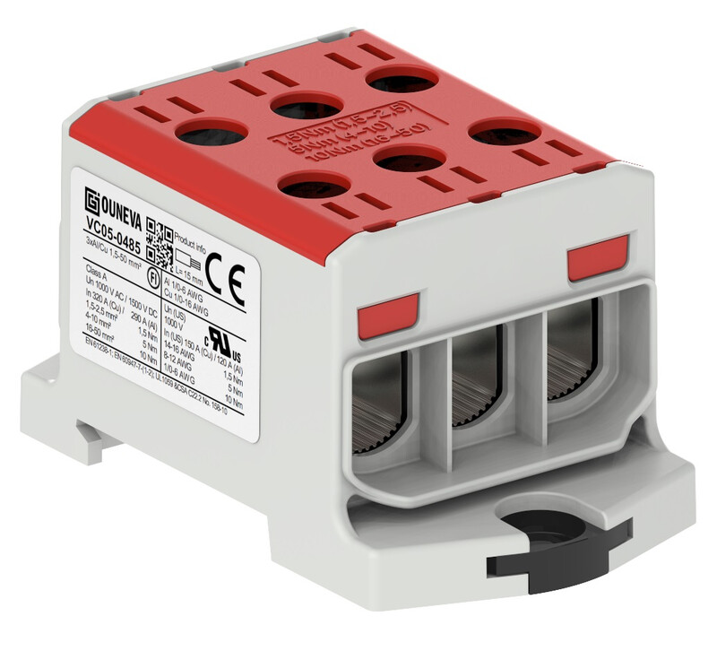 ouneva Universal connector otl 3xal/cu 1,5-50mm2 red