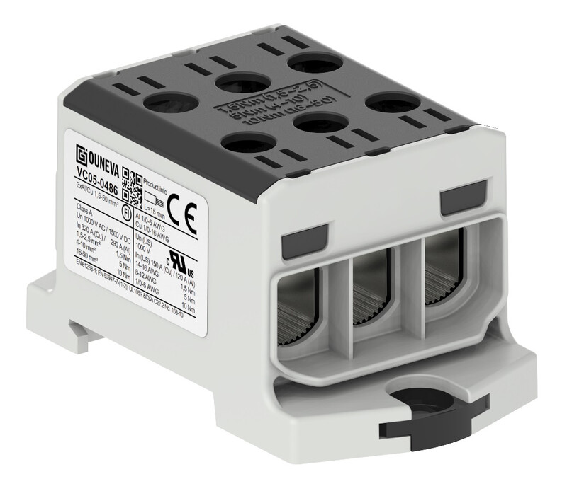 ouneva Universal connector otl 3xal/cu 1,5-50mm2 musta