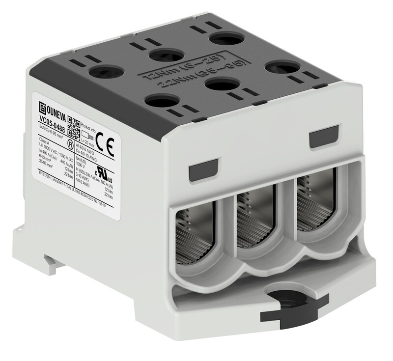 ouneva Universal connector otl 3xal/cu 6-95 mm2 black