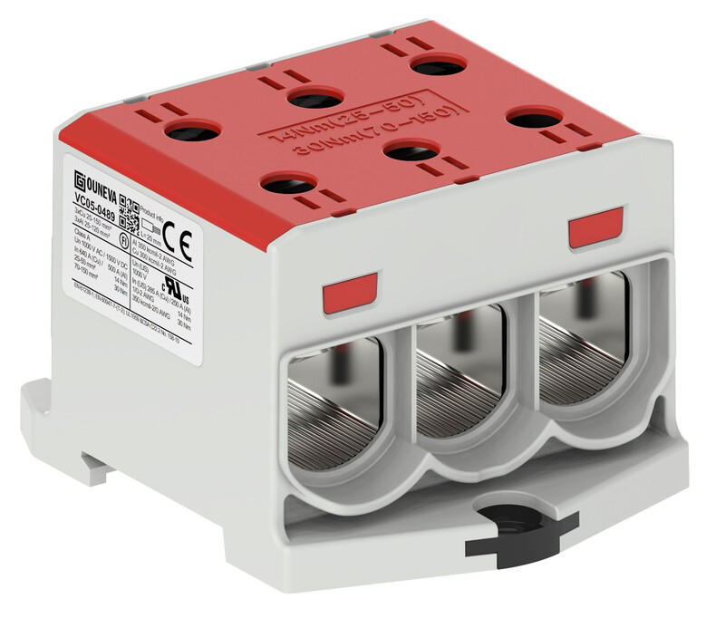 ouneva Universal connector otl 3xal/cu 25-150 mm2 red