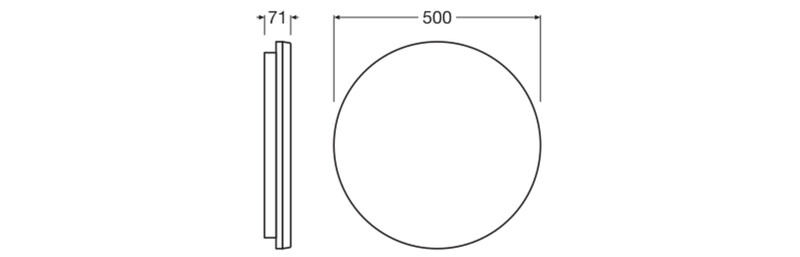 ledvance Pinta-asennusvalaisin surface pfm ip54 fl rd 500 27w cct ml