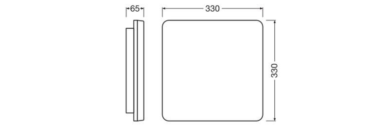 ledvance Påputs armatur surface pfm ip54 flsq 330 19w cct ml s