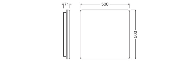 ledvance Surface mounted lumin. surface pfm ip54 fl sq 500 27w cct da