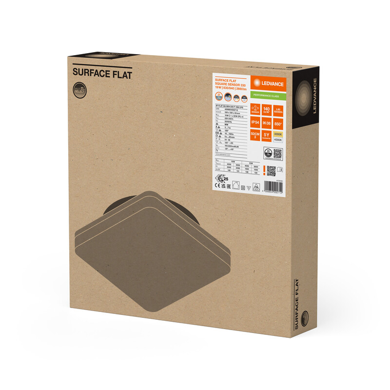 ledvance Plafoon flat 330 19w 2cct ip54 sen kand