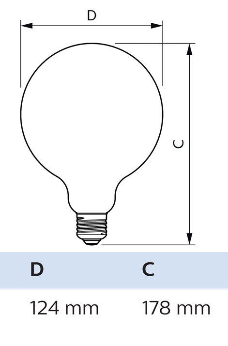 philips Led-standardlampa e27 927 806lm 60w=5.9w g120 cl