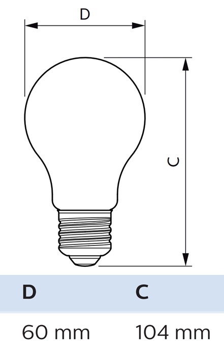 philips Led-standardlampa e27 927 1055lm 75w=7.8w a60 cl