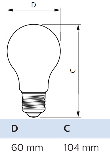 philips Led-standardlampa e27 927 1055lm 75w=7.8w a60 fr