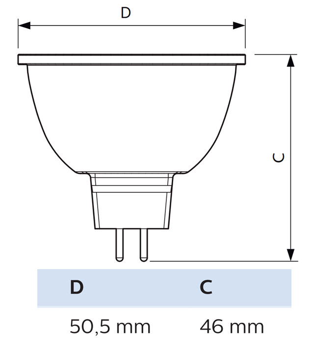philips Led-spotlight gu5.3 940 460lm 35=7w mr16 36d
