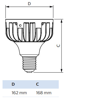 philips Led lamp e40 840 15000lm 250w=105w 230v