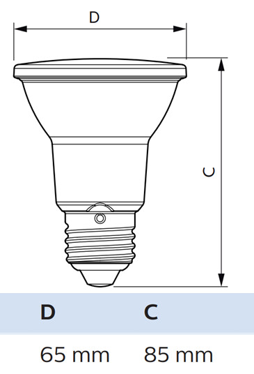 philips Kohdelamppu master led e27 927 500lm 50w=6w par20 25d