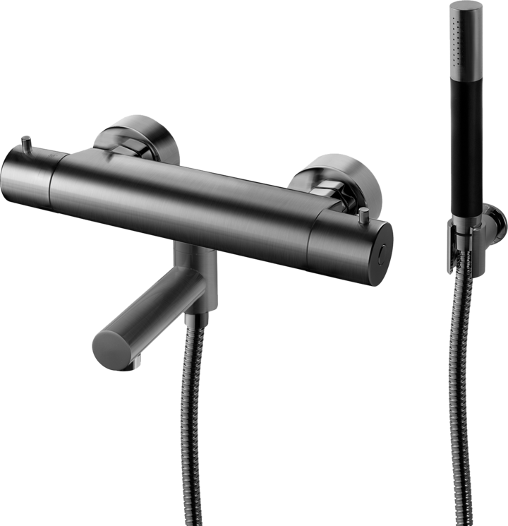 SHOWER- AND BATHTAP TAPWELL EVM026 BRUSHED BLACK CHROME