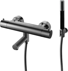 tapwell Shower- and bathtap tapwell evm026 brushed black chrome