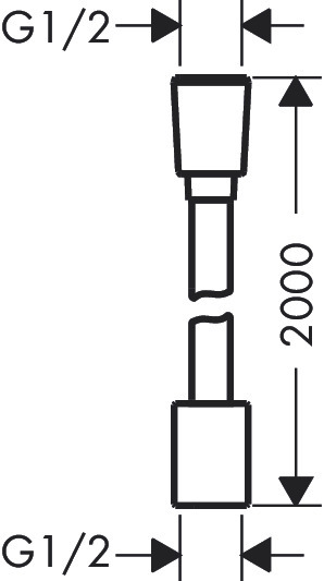 hansgrohe Duschslangar hansgrohe 28230140 design 200 cm pron