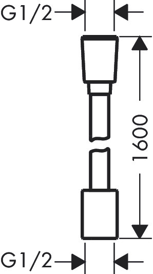 hansgrohe Duschslangar hansgrohe 28260340 design 160 cm h.must