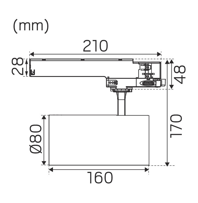 hide-a-lite Spotlight vision track ip20 2200lm 20ast tw rgb bl