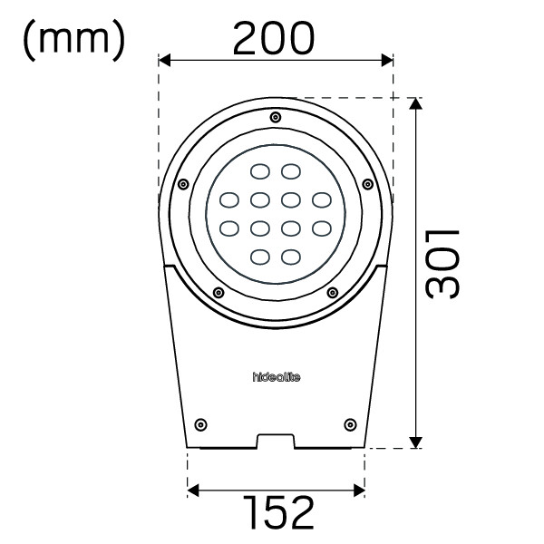 hide-a-lite Out. wall luminaire sharp wall ip65 3100lm 31w 3/4k asym gr