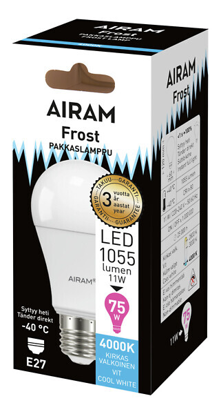 airam Vakiolamppu led special a60 840 1055lm e27 pakkas op