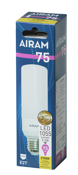 airam Vakiolamppu tubular tub45 827 1055lm e27 op