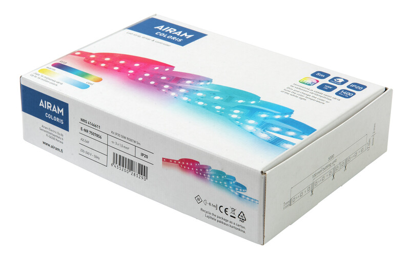 airam Led-ljusslinga coloris 24v ip65 10w/m rgbtw 5m