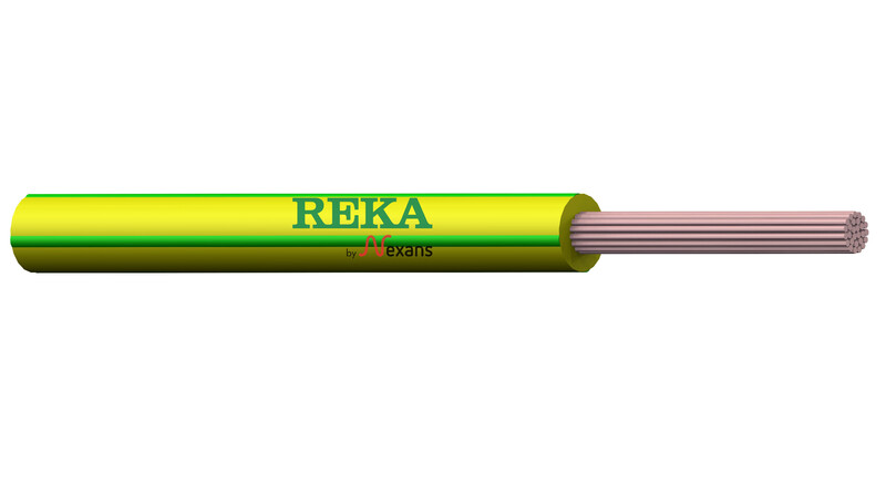 reka by nexans Installationsledning mkem 1,5 gulgrön