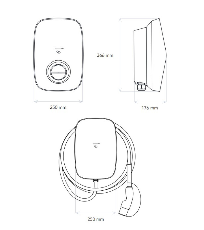 evbox Recharging station livo livo2 22kw t2 socket +sim