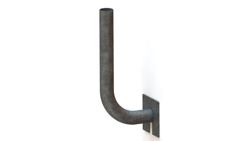 utu Sockel / stolpe businessline väggfäste, f. 2-delad, d76, bl