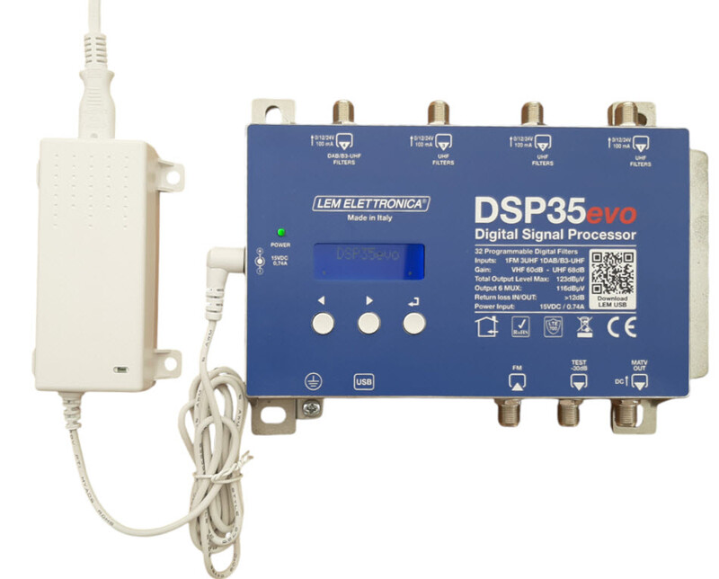 lem elettronica Centralförstärkare 3xuhf+dab/b3-uhf+fm agc