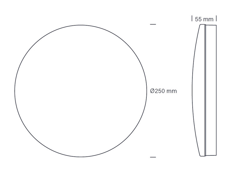 nordtronic Surface mounted lumin. ecotech ip54 1000lm 3k/4k/5k dim wh
