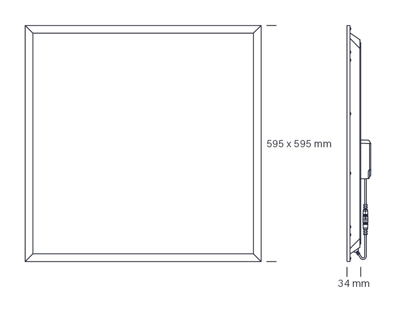 nordtronic Modular lumin.ecotech panel ip20 4000lm 40w 840 wh 600x600