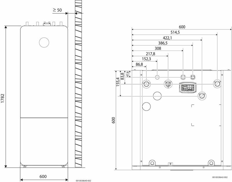 bosch Lämpöpumppu bosch 5800 awm sisä 185 l vastus 9kw