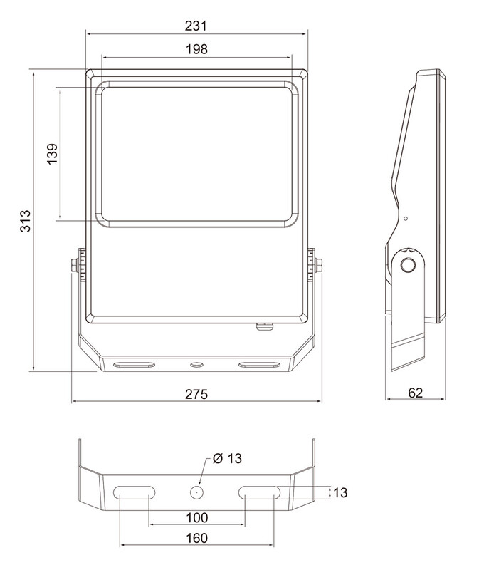 airam Valonheitin range ip66 12000lm 100w/740 asym 45d