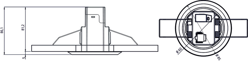 theben Presence detector knx theronda s360 flat de wh