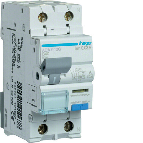 PERSONSKYDDAUTOMAT ADA940G 2X40A/30MA B-KURV A