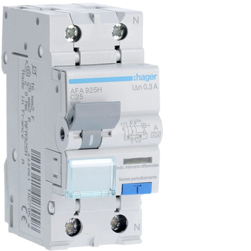 PERSONSKYDDSAUTOMAT AFA975G 300MA A/2X25A KURV C