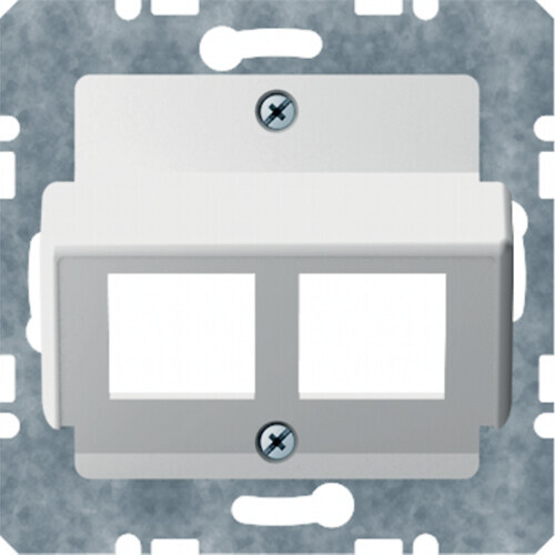 CENTRE PLATE 2xRJ45 Lexcom white