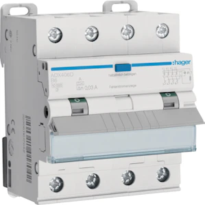 hager Personskyddautomat adx406d 30ma a/4x6a b-k. 10ka