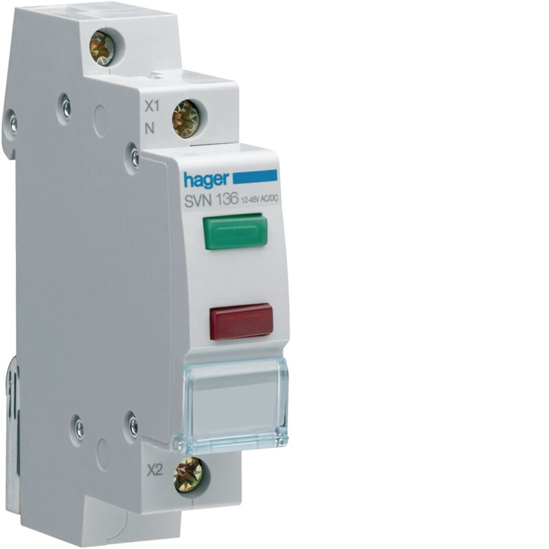 hager Merkkivalo led hager svn136 vih+pun 12-48v ac/dc